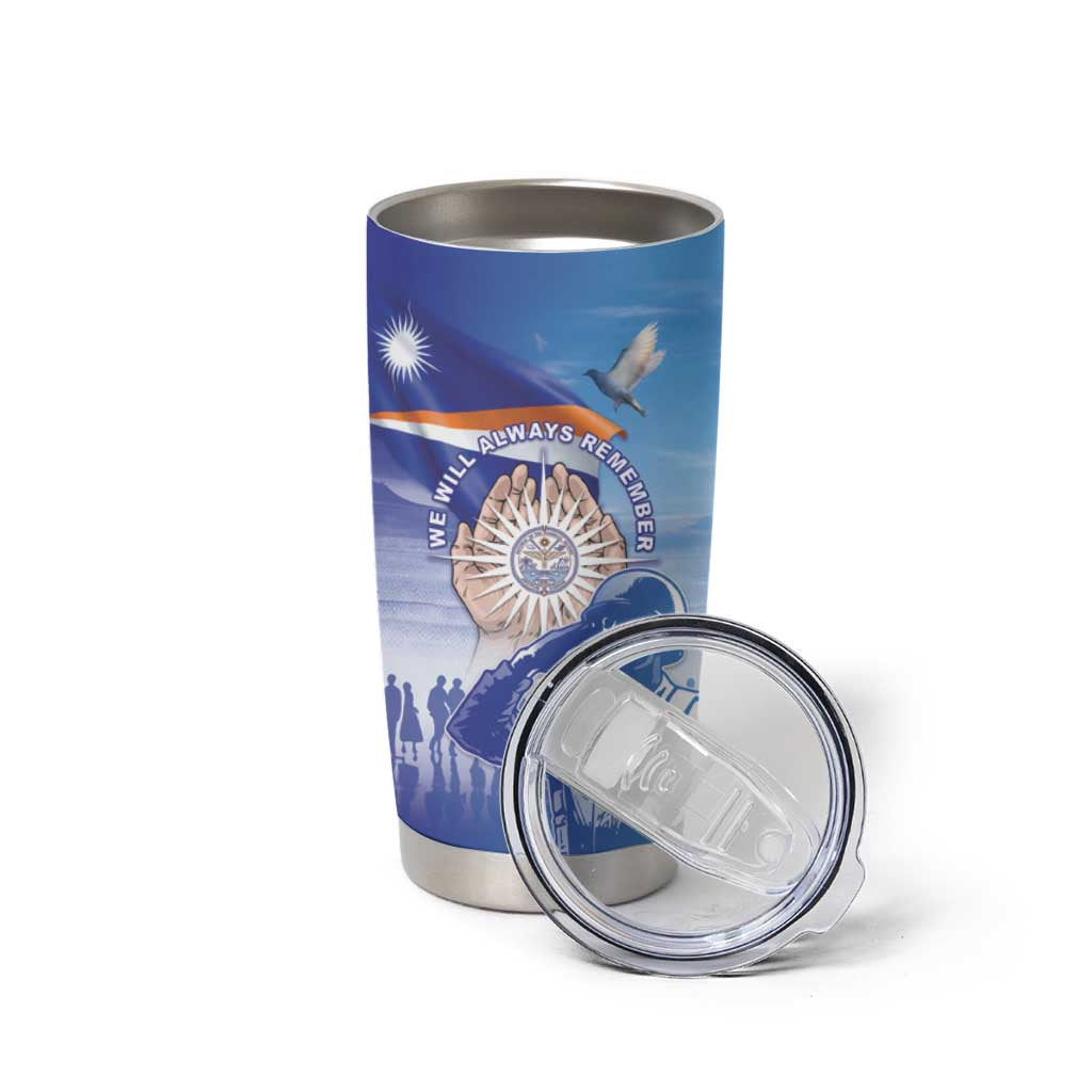 Personalised Marshall Islands Remembrance Day Tumbler Cup We Will Always Remember
