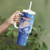 Personalised Marshall Islands Remembrance Day Tumbler With Handle We Will Always Remember LT05 - Polynesian Pride