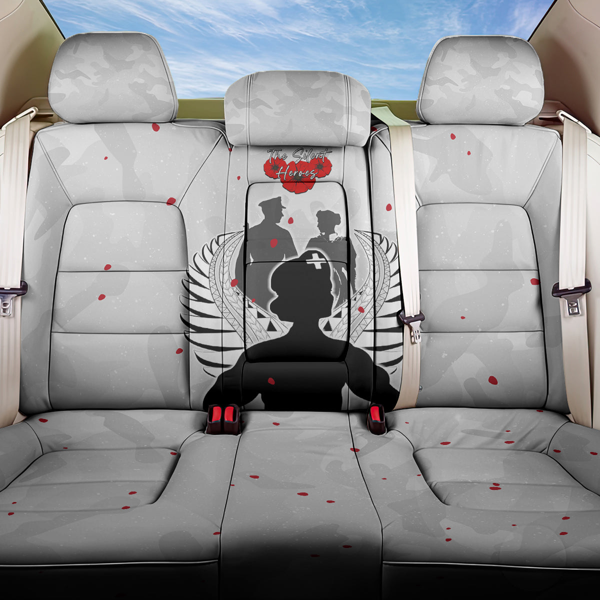 New Zealand ANZAC Day Back Car Seat Cover For The Nurse Lest We Forget LT05