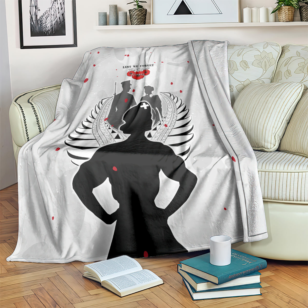 New Zealand ANZAC Day Blanket For The Nurse Lest We Forget LT05 White - Polynesian Pride