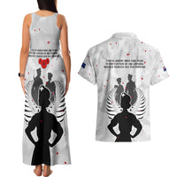 New Zealand ANZAC Day Couples Matching Tank Maxi Dress and Hawaiian Shirt For The Nurse Lest We Forget LT05 - Polynesian Pride