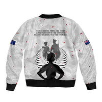 New Zealand ANZAC Day Sleeve Zip Bomber Jacket For The Nurse Lest We Forget LT05 - Polynesian Pride