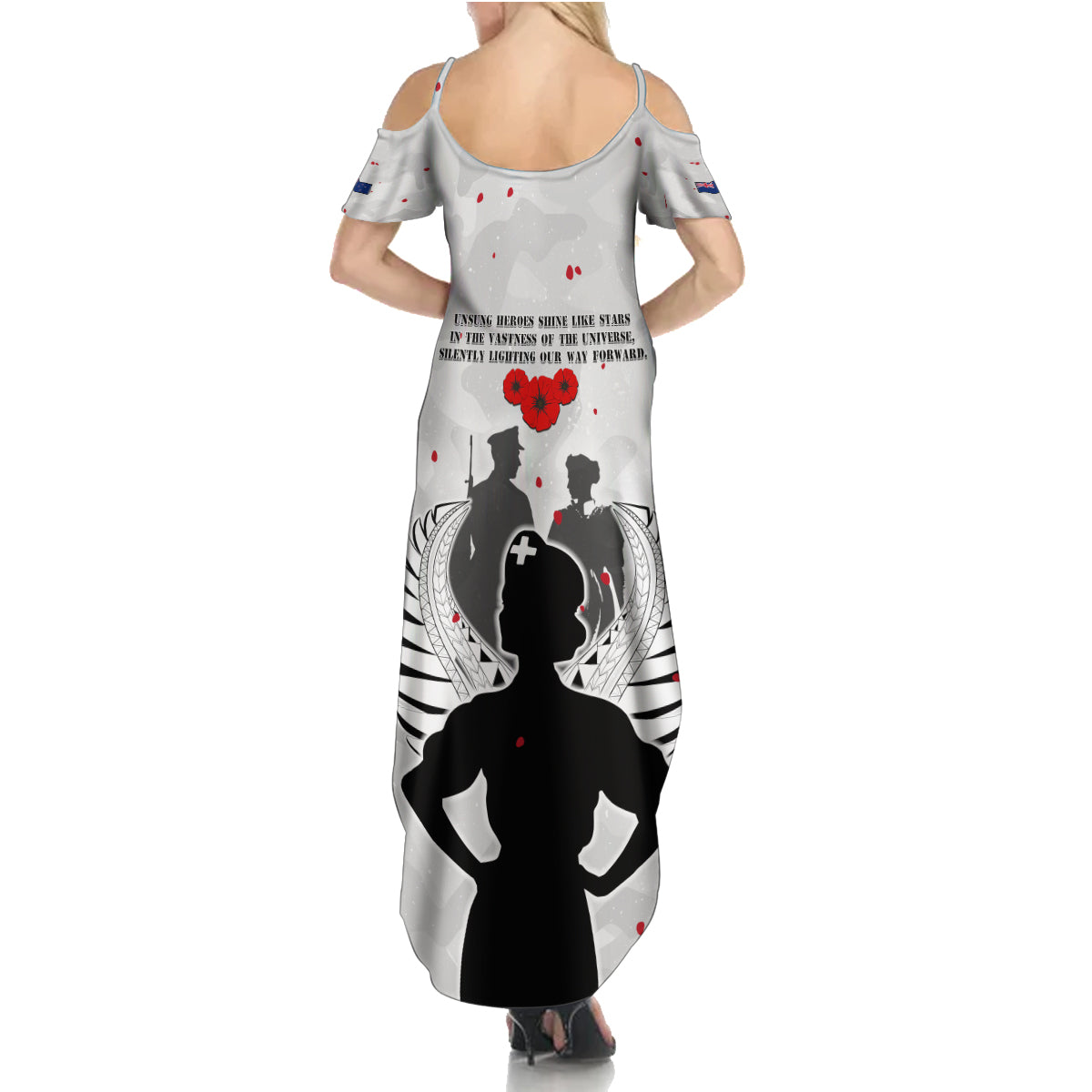 New Zealand ANZAC Day Summer Maxi Dress For The Nurse Lest We Forget LT05 - Polynesian Pride