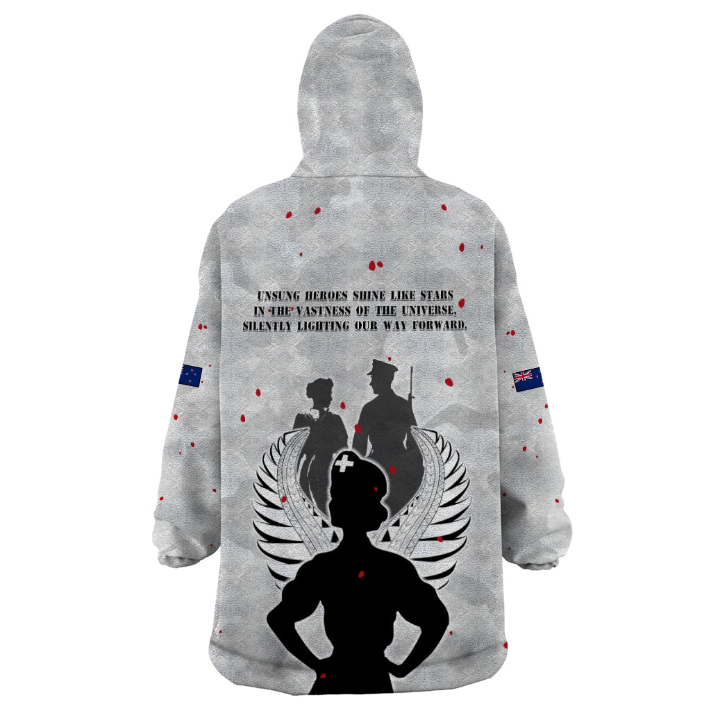 New Zealand ANZAC Day Wearable Blanket Hoodie For The Nurse Lest We Forget LT05 - Polynesian Pride