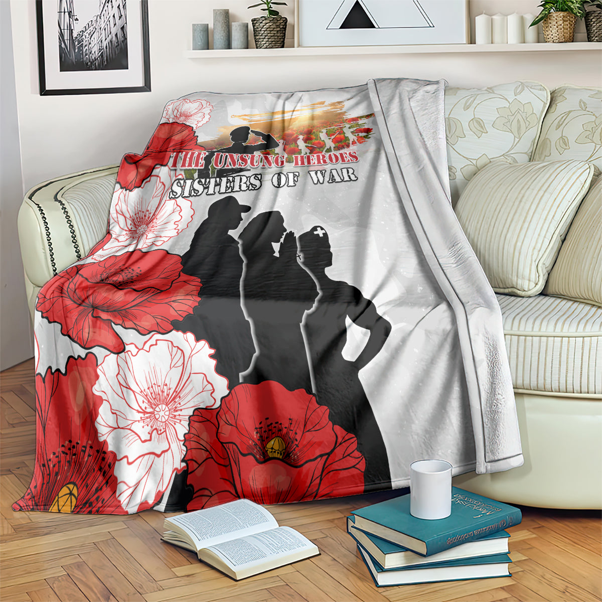 New Zealand ANZAC Day Blanket The Unsung Heroes Sisters of War LT05 White - Polynesian Pride