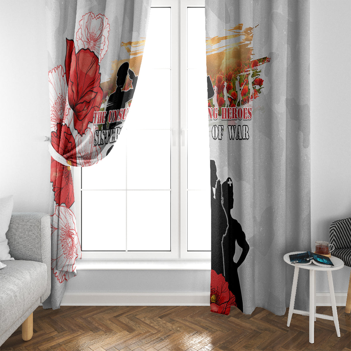 New Zealand ANZAC Day Window Curtain The Unsung Heroes Sisters of War LT05 - Polynesian Pride