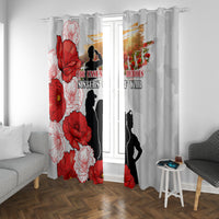 New Zealand ANZAC Day Window Curtain The Unsung Heroes Sisters of War LT05 With Grommets White - Polynesian Pride