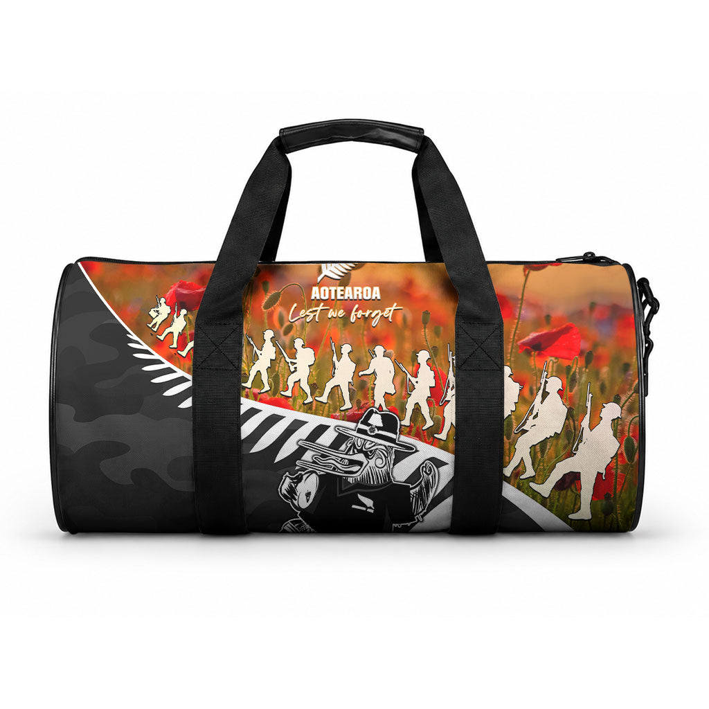 New Zealand ANZAC Rugby Duffle Bag Soldier Fern With Kiwi Bird