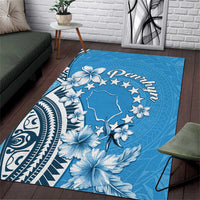Penrhyn Gospel Day Area Rug Cook Islands Tribal Pattern LT05 Blue - Polynesian Pride
