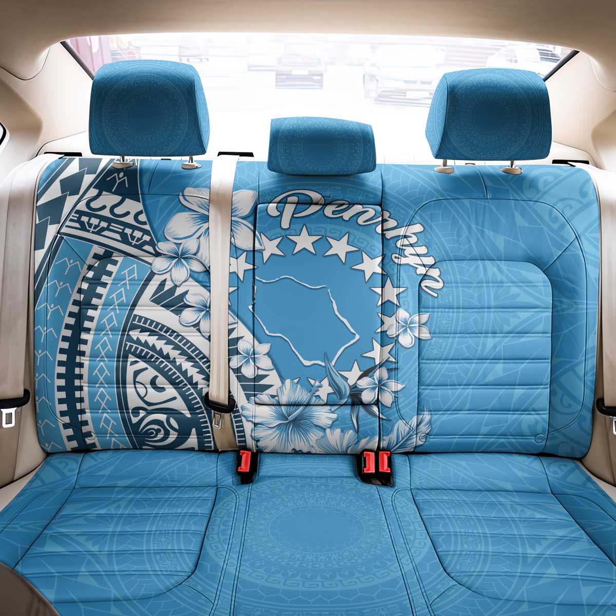 Penrhyn Gospel Day Back Car Seat Cover Cook Islands Tribal Pattern