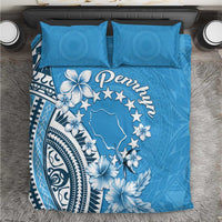 Penrhyn Gospel Day Bedding Set Cook Islands Tribal Pattern LT05 Blue - Polynesian Pride