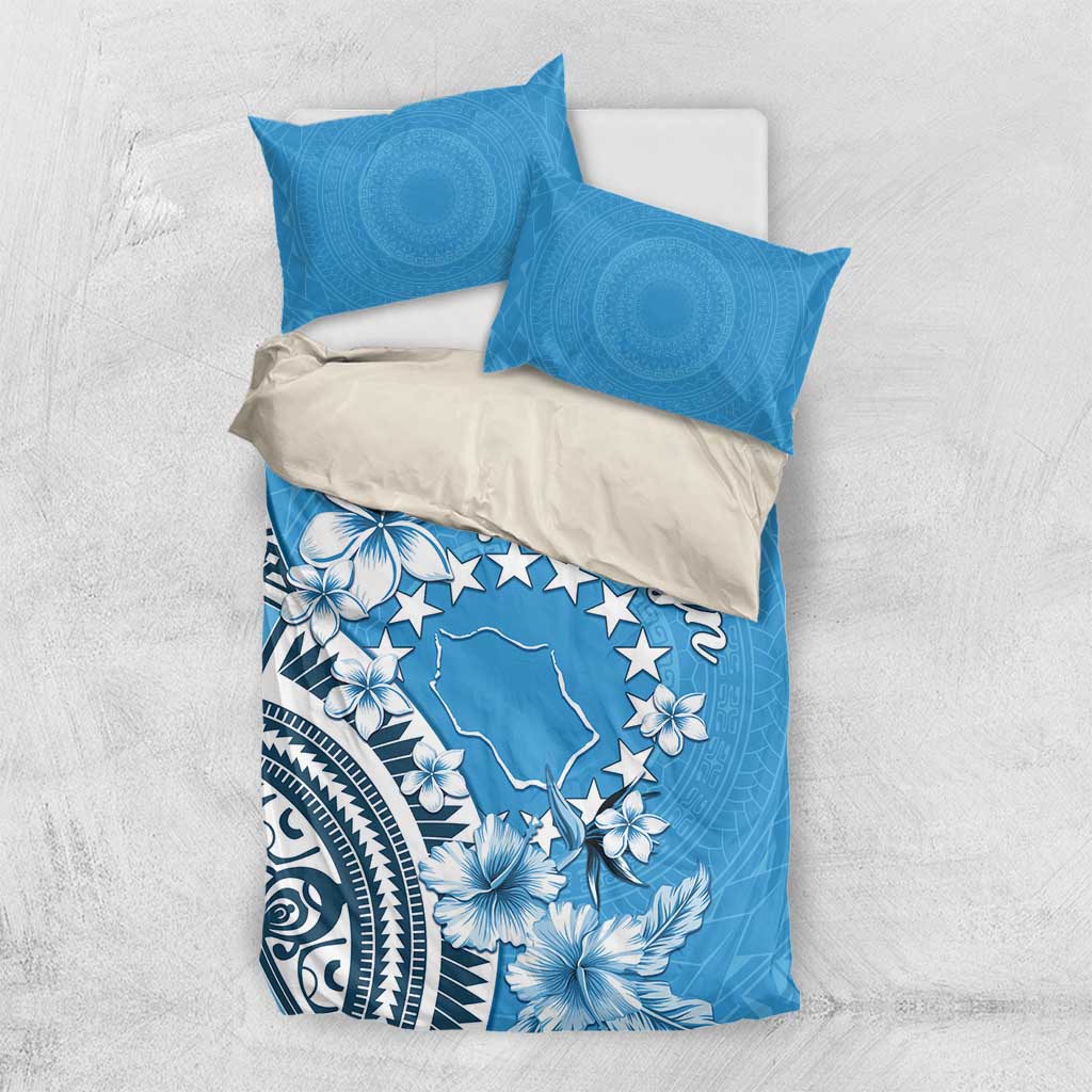 Penrhyn Gospel Day Bedding Set Cook Islands Tribal Pattern LT05 US Twin 172cm x 218cm Blue - Polynesian Pride
