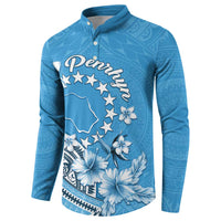 Personalised Penrhyn Gospel Day Button Sweatshirt Cook Islands Tribal Pattern LT05 - Polynesian Pride
