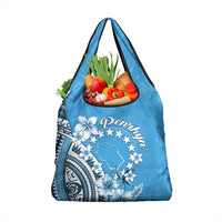 Penrhyn Gospel Day Grocery Bag Cook Islands Tribal Pattern LT05 1-pack One Size Blue - Polynesian Pride