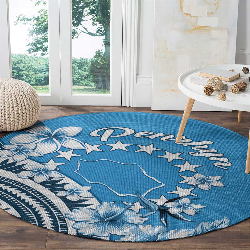 Penrhyn Gospel Day Round Carpet Cook Islands Tribal Pattern