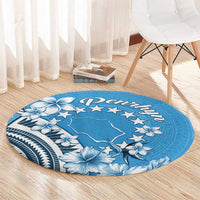 Penrhyn Gospel Day Round Carpet Cook Islands Tribal Pattern