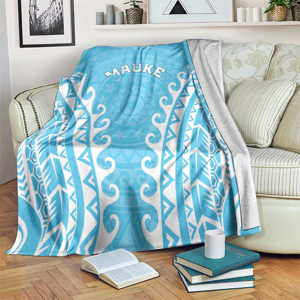 Custom Cook Islands Mauke Blanket Polynesian Tribal Tattoo