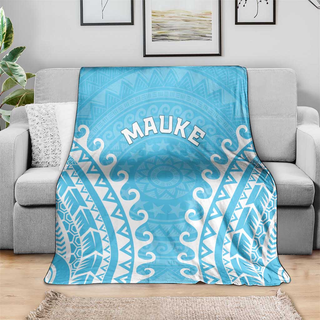Custom Cook Islands Mauke Blanket Polynesian Tribal Tattoo