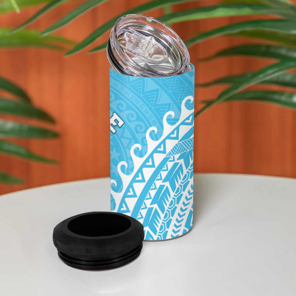 Cook Islands Mauke 4 in 1 Can Cooler Tumbler Polynesian Tribal Tattoo LT05 - Polynesian Pride
