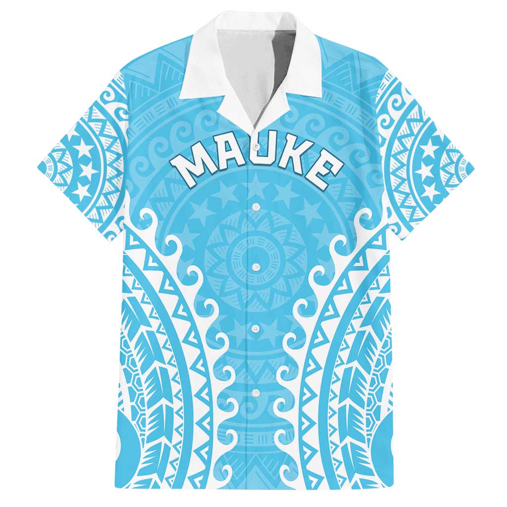 Custom Cook Islands Mauke Family Matching Long Sleeve Bodycon Dress and Hawaiian Shirt Polynesian Tribal Tattoo