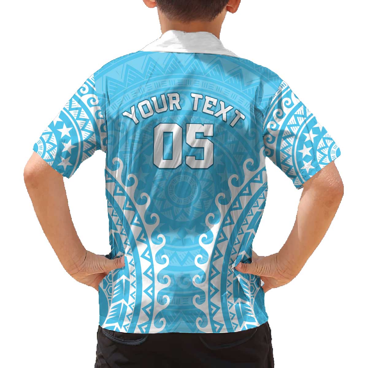 Custom Cook Islands Mauke Family Matching Off The Shoulder Long Sleeve Dress and Hawaiian Shirt Polynesian Tribal Tattoo