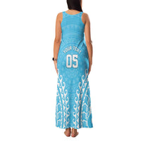 Custom Cook Islands Mauke Family Matching Tank Maxi Dress and Hawaiian Shirt Polynesian Tribal Tattoo