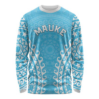 Custom Cook Islands Mauke Long Sleeve Shirt Polynesian Tribal Tattoo