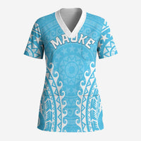 Custom Cook Islands Mauke Scrub Top Polynesian Tribal Tattoo - Polynesian Pride