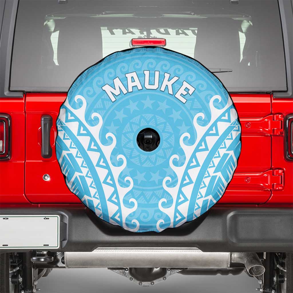Custom Cook Islands Mauke Spare Tire Cover Polynesian Tribal Tattoo