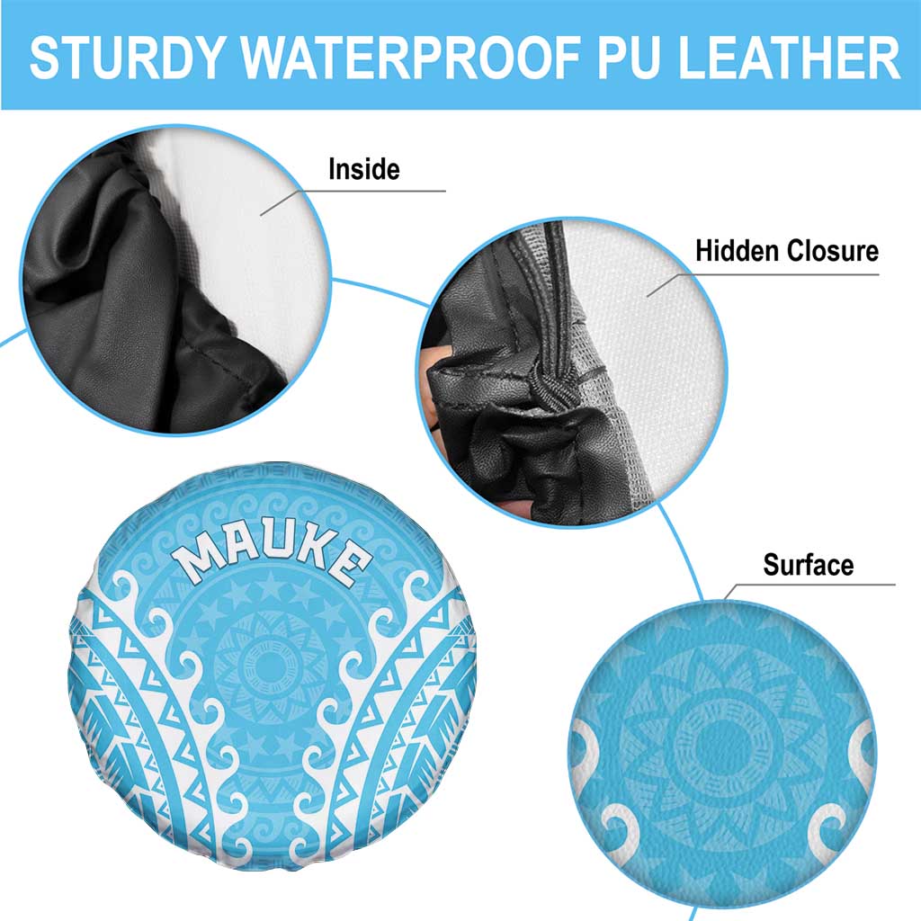 Custom Cook Islands Mauke Spare Tire Cover Polynesian Tribal Tattoo