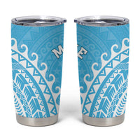 Cook Islands Mauke Tumbler Cup Polynesian Tribal Tattoo LT05 Baby Blue - Polynesian Pride
