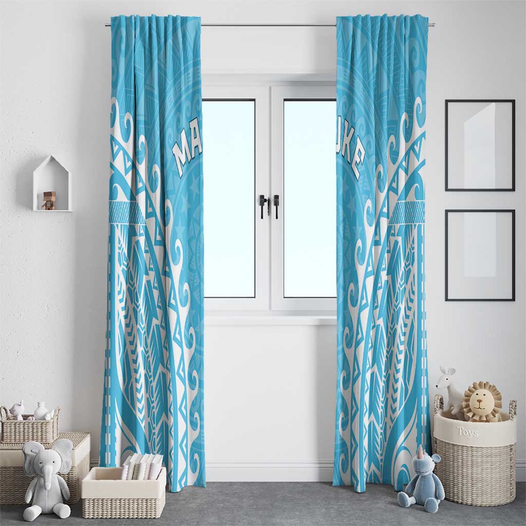 Custom Cook Islands Mauke Window Curtain Polynesian Tribal Tattoo