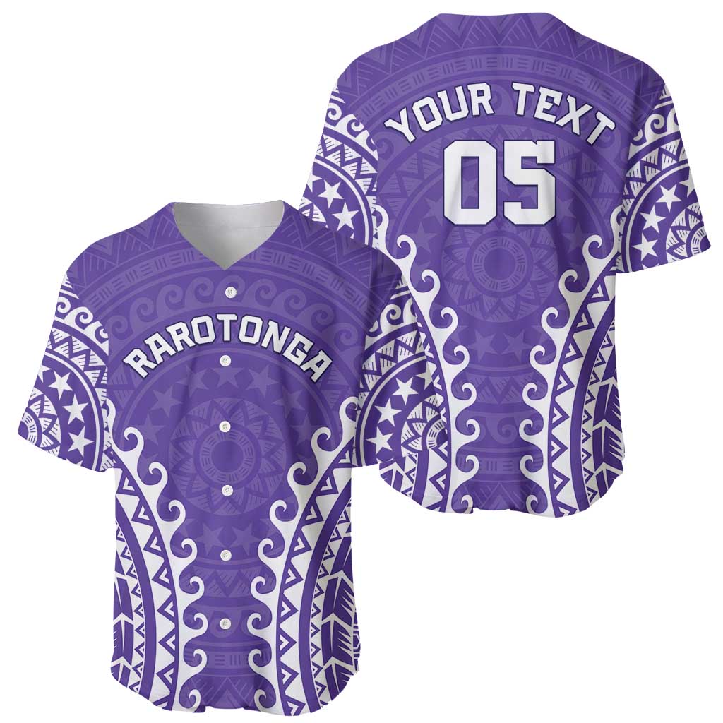 Custom Cook Islands Rarotonga Baseball Jersey Polynesian Tribal Tattoo