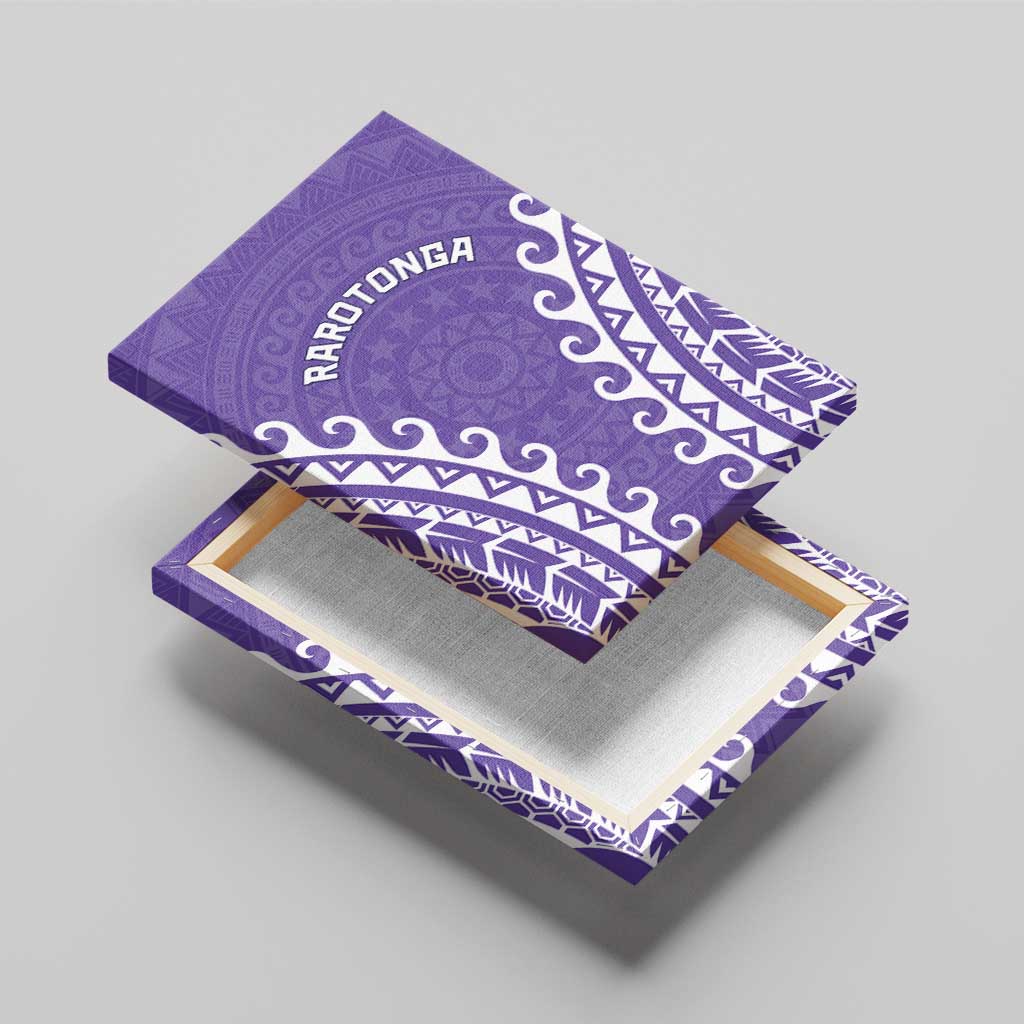 Custom Cook Islands Rarotonga Canvas Wall Art Polynesian Tribal Tattoo