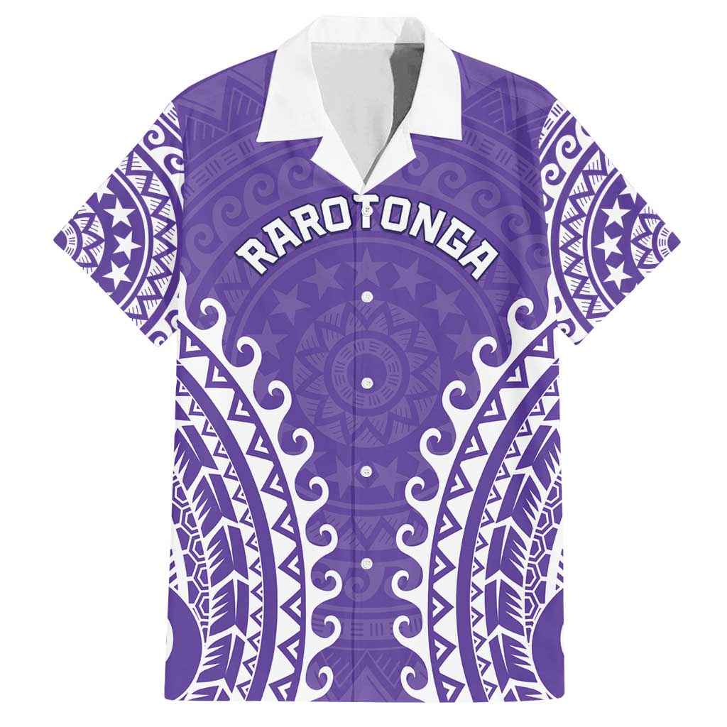 Custom Cook Islands Rarotonga Family Matching Off Shoulder Maxi Dress and Hawaiian Shirt Polynesian Tribal Tattoo