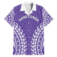 Custom Cook Islands Rarotonga Family Matching Off Shoulder Maxi Dress and Hawaiian Shirt Polynesian Tribal Tattoo