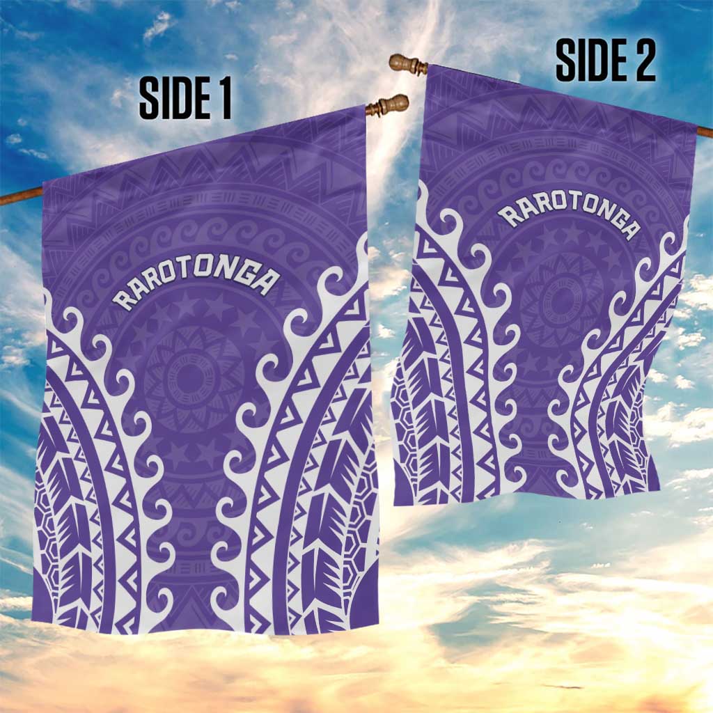 Custom Cook Islands Rarotonga Garden Flag Polynesian Tribal Tattoo