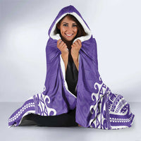 Custom Cook Islands Rarotonga Hooded Blanket Polynesian Tribal Tattoo