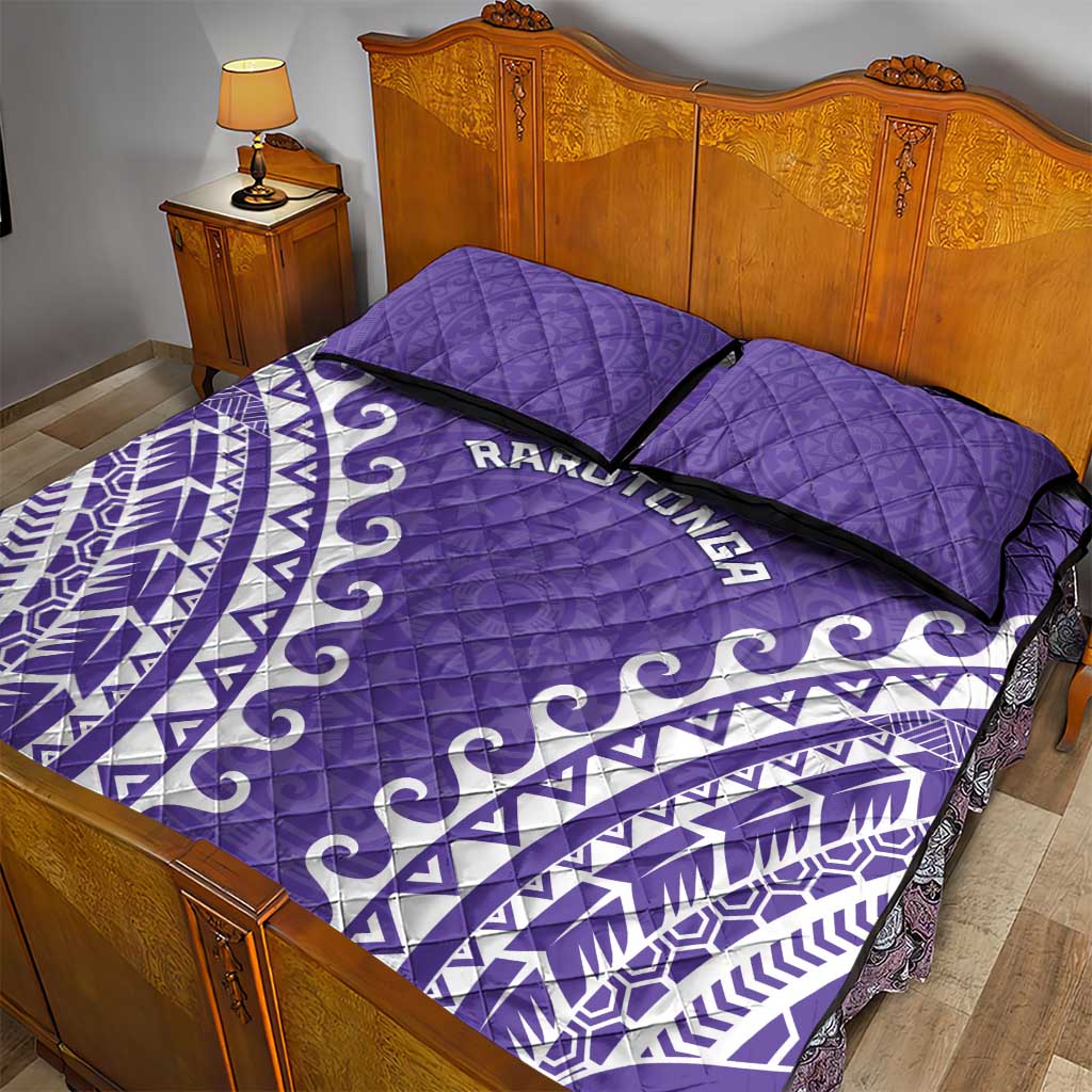 Cook Islands Rarotonga Quilt Bed Set Polynesian Tribal Tattoo LT05 - Polynesian Pride
