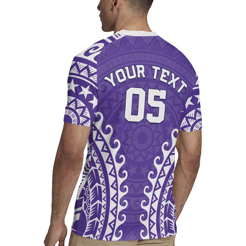 Custom Cook Islands Rarotonga Rugby Jersey Polynesian Tribal Tattoo