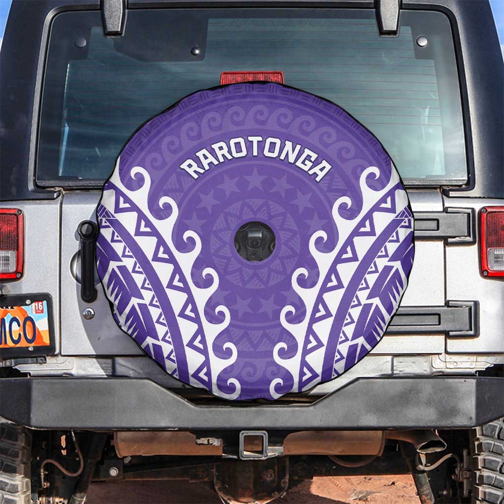 Custom Cook Islands Rarotonga Spare Tire Cover Polynesian Tribal Tattoo
