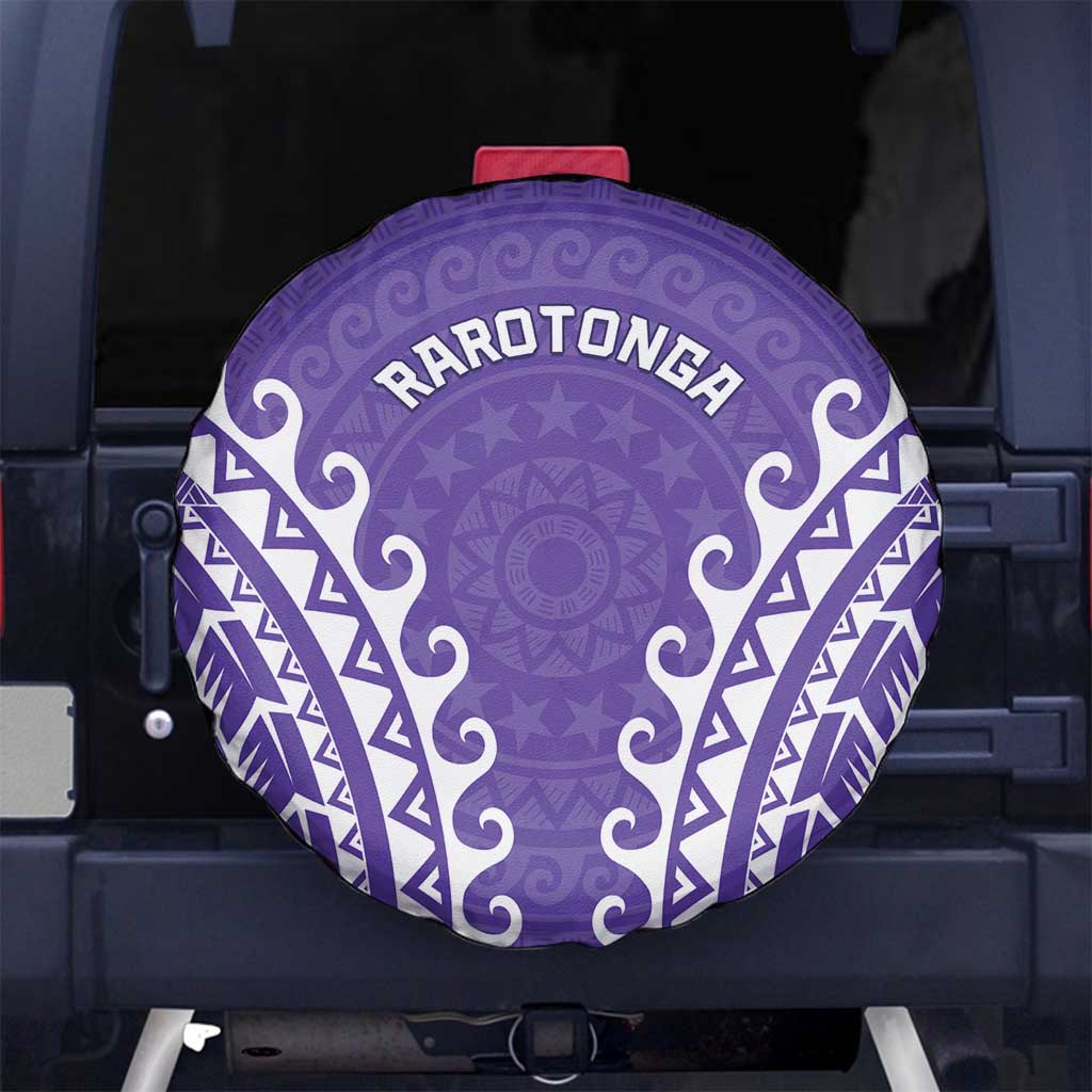 Custom Cook Islands Rarotonga Spare Tire Cover Polynesian Tribal Tattoo
