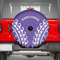 Custom Cook Islands Rarotonga Spare Tire Cover Polynesian Tribal Tattoo