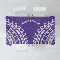 Custom Cook Islands Rarotonga Tablecloth Polynesian Tribal Tattoo
