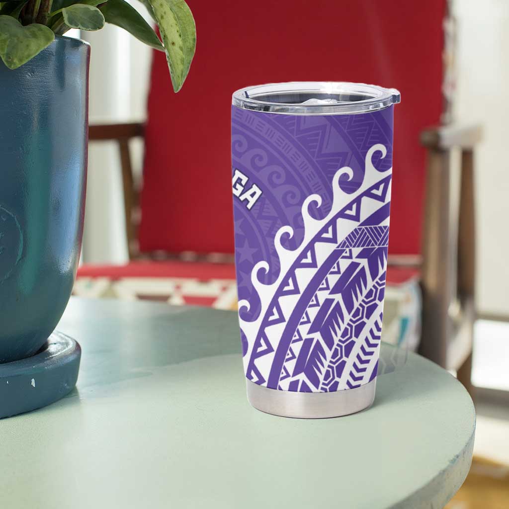 Cook Islands Rarotonga Tumbler Cup Polynesian Tribal Tattoo