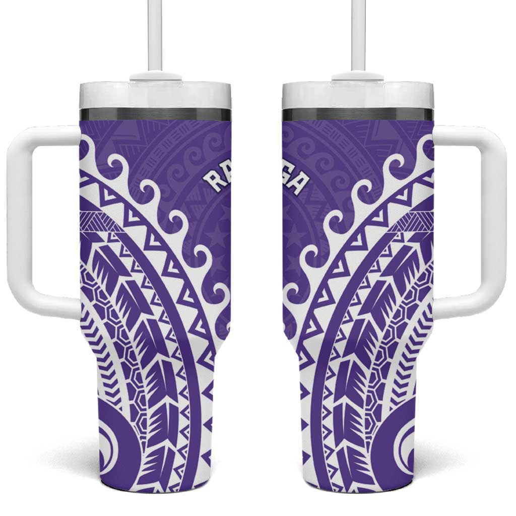 Cook Islands Rarotonga Tumbler With Handle Polynesian Tribal Tattoo