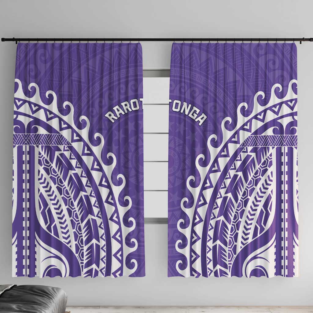 Custom Cook Islands Rarotonga Window Curtain Polynesian Tribal Tattoo