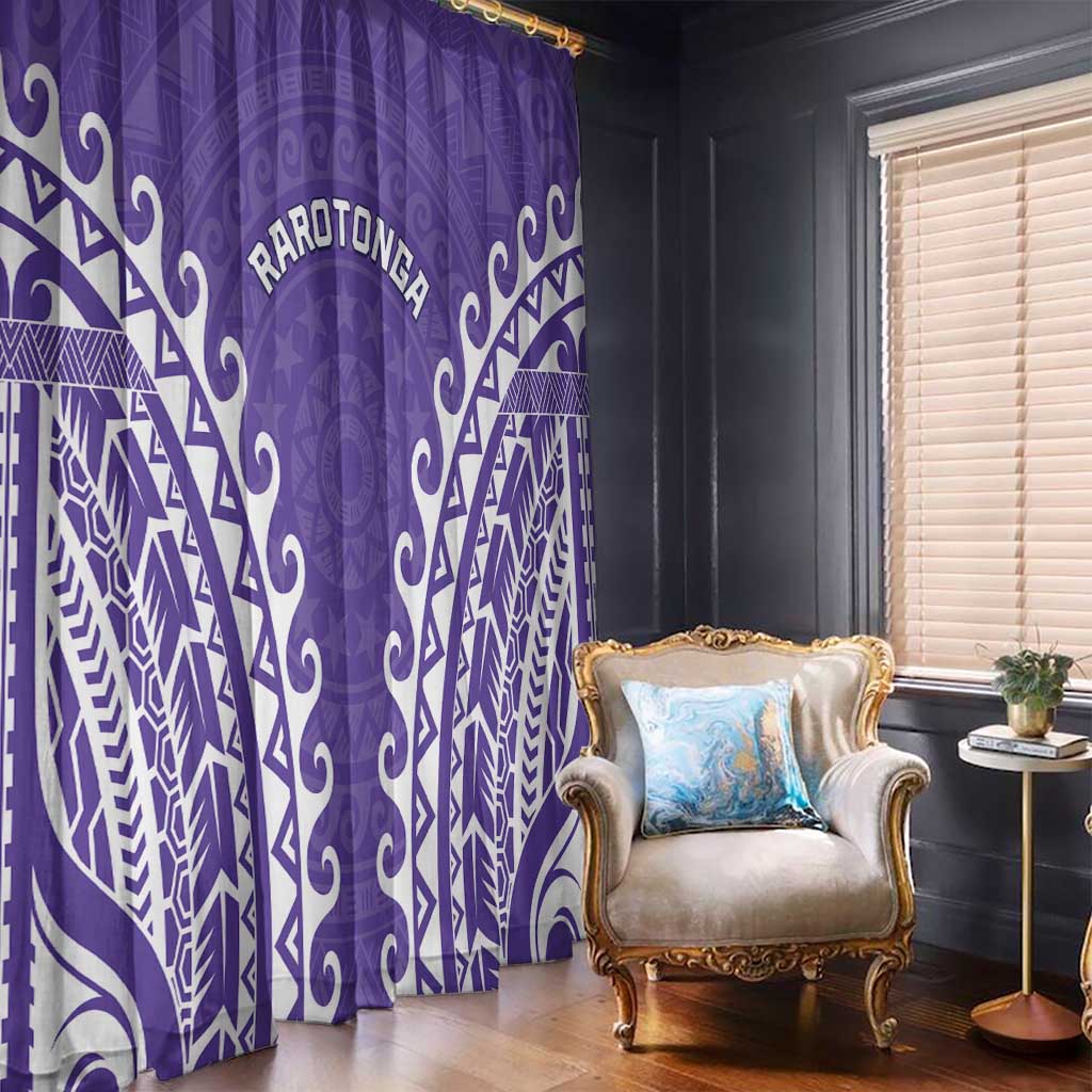 Custom Cook Islands Rarotonga Window Curtain Polynesian Tribal Tattoo