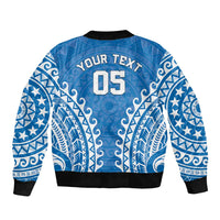 Custom Cook Islands Pukapuka Bomber Jacket Polynesian Tribal Tattoo