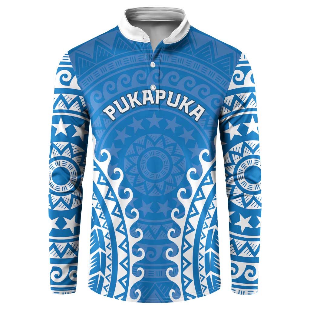Custom Cook Islands Pukapuka Button Sweatshirt Polynesian Tribal Tattoo